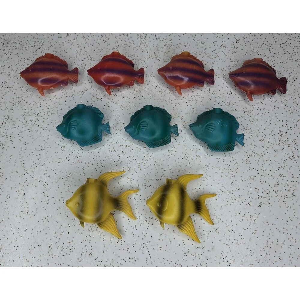 Vtg Blow Mold Tropical Fish Replacement COVERS ONLY String Lights Patio Camping
